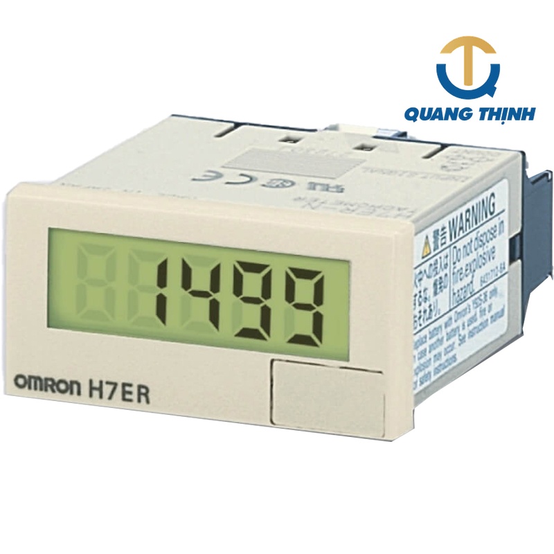Bộ đếm tốc độ Omron H7ER-N 4 số 48x24mm (Xám)