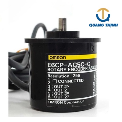Bộ mã hóa vòng quay OMRON  E6CP-AG5C, 256 step (8 bit), trục 6mm, f 60mm